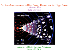 Precision Measurements in High Energy Physics and the Higgs Boson