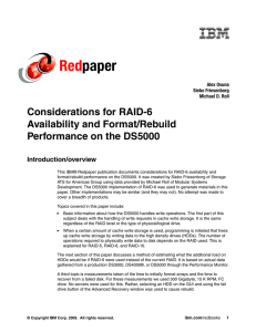 Red paper Considerations for RAID-6 Availability and Format/Rebuild