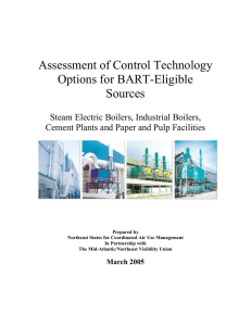Assessment of Control Technology Options for BART-Eligible Sources Steam Electric Boilers, Industrial Boilers,