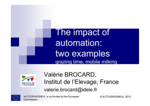 The impact of automation: two examples Valérie BROCARD,
