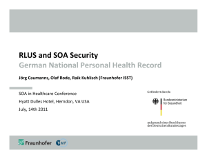 RLUS and SOA Security German National Personal Health Record