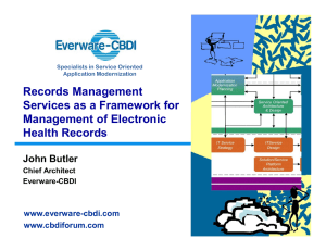 Records Management Services as a Framework for Management of Electronic Health Records