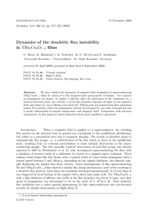Dynamics of the dendritic ﬂux instability in ﬁlms Cu