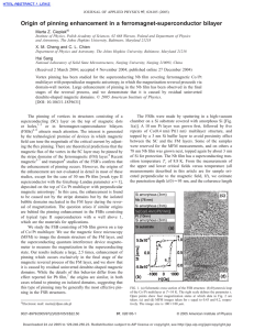 Origin of pinning enhancement in a ferromagnet-superconductor bilayer Marta Z. Cieplak