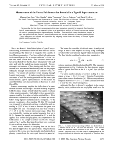 Measurement of the Vortex Pair Interaction Potential in a Type-II...