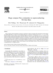 Huge compact ﬂux avalanches in superconducting Nb thin ﬁlms M.S. Welling