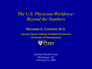The U.S. Physician Workforce: Beyond the Numbers .