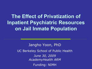 The Effect of Privatization of Inpatient Psychiatric Resources on Jail Inmate Population