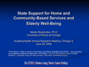 State Support for Home and Community-Based Services and Elderly Well-Being