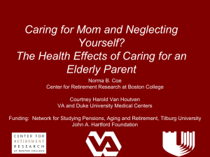 Caring for Mom and Neglecting Yourself? Elderly Parent