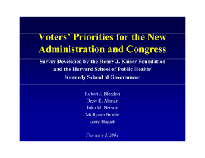 Voters’ Priorities for the New Administration and Congress