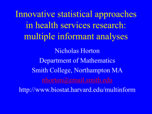 Innovative statistical approaches in health services research: multiple informant analyses