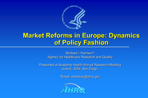 Market Reforms in Europe: Dynamics of Policy Fashion