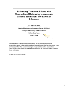 Estimating Treatment Effects with Observational Data using Instrumental