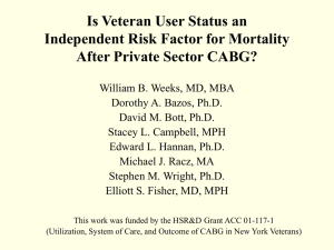 Is Veteran User Status an Independent Risk Factor for Mortality