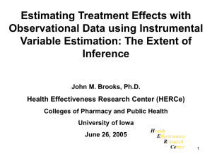 Estimating Treatment Effects with Observational Data using Instrumental