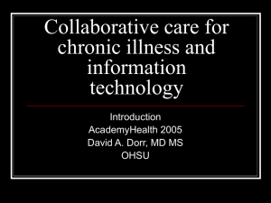Collaborative care for chronic illness and information technology
