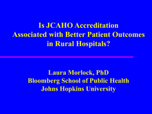 Is JCAHO Accreditation Associated with Better Patient Outcomes in Rural Hospitals?