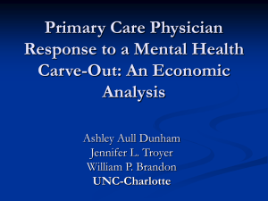 Primary Care Physician Response to a Mental Health Carve-Out: An Economic Analysis