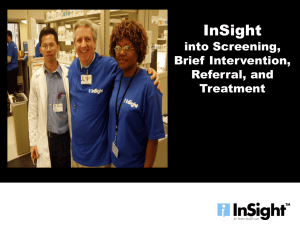 InSight into Screening, Brief Intervention, Referral, and