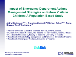 Impact of Emergency Department Asthma Management Strategies on Return Visits in