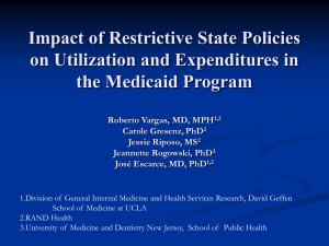 Impact of Restrictive State Policies on Utilization and Expenditures in