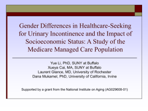 Gender Differences in Healthcare-Seeking for Urinary Incontinence and the Impact of