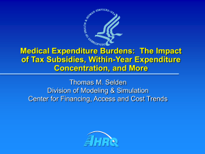 Medical Expenditure Burdens:  The Impact of Tax Subsidies, Within-Year Expenditure
