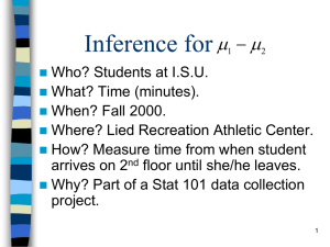 Inference for  
