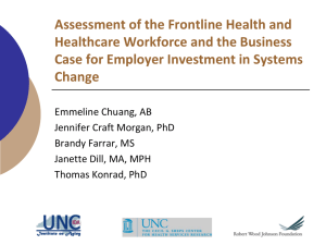 Assessment of the Frontline Health and Healthcare Workforce and the Business