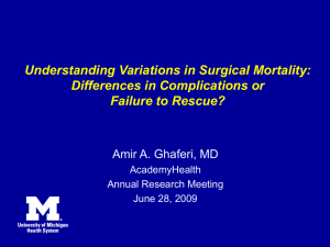 Understanding Variations in Surgical Mortality: Differences in Complications or Failure to Rescue?