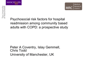 Psychosocial risk factors for hospital readmission among community based