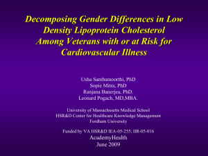 Decomposing Gender Differences in Low Density Lipoprotein Cholesterol