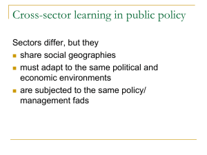 Cross-sector learning in public policy