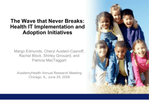 The Wave that Never Breaks: Health IT Implementation and Adoption Initiatives