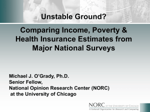 Unstable Ground? Comparing Income, Poverty &amp; Health Insurance Estimates from Major National Surveys