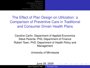 The Effect of Plan Design on Utilization: a