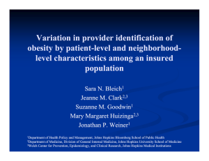 Variation in provider identification of obesity by patient