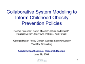 Collaborative System Modeling to Inform Childhood Obesity Prevention Policies