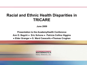 Racial and Ethnic Health Disparities in TRICARE