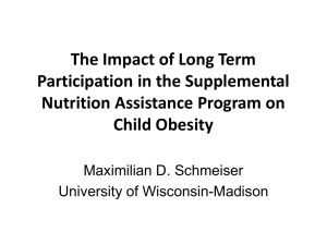The Impact of Long Term Participation in the Supplemental Child Obesity