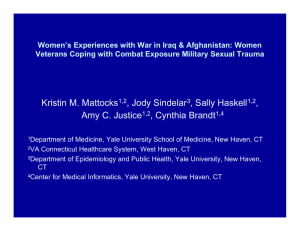 Women’s Experiences with War in Iraq &amp; Afghanistan: Women
