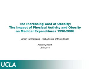 The Increasing Cost of Obesity: Th  I