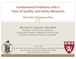 Fundamental Problems with a Class of Quality and Safety Measures The Perils of Exposure‐Time M i c h a e l  D.   H...