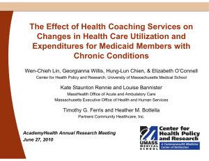 The Effect of Health Coaching Services on