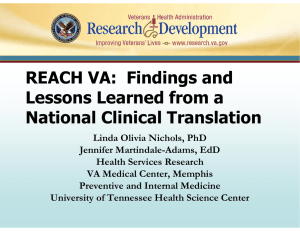 REACH VA:  Findings and Lessons Learned from a National Clinical Translation