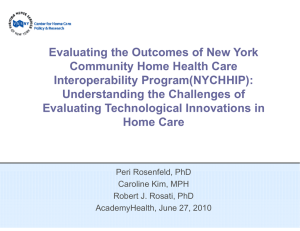 Evaluating the Outcomes of New York Community Home Health Care Interoperability Program(NYCHHIP):