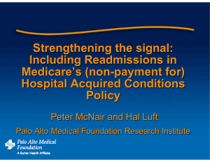 Strengthening the signal: Including Readmissions in Medicare ’