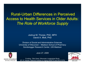 Rural Rural--Urban Differences in Perceived Urban Differences in Perceived