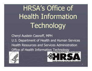 HRSA’s Office of Health Information Technology